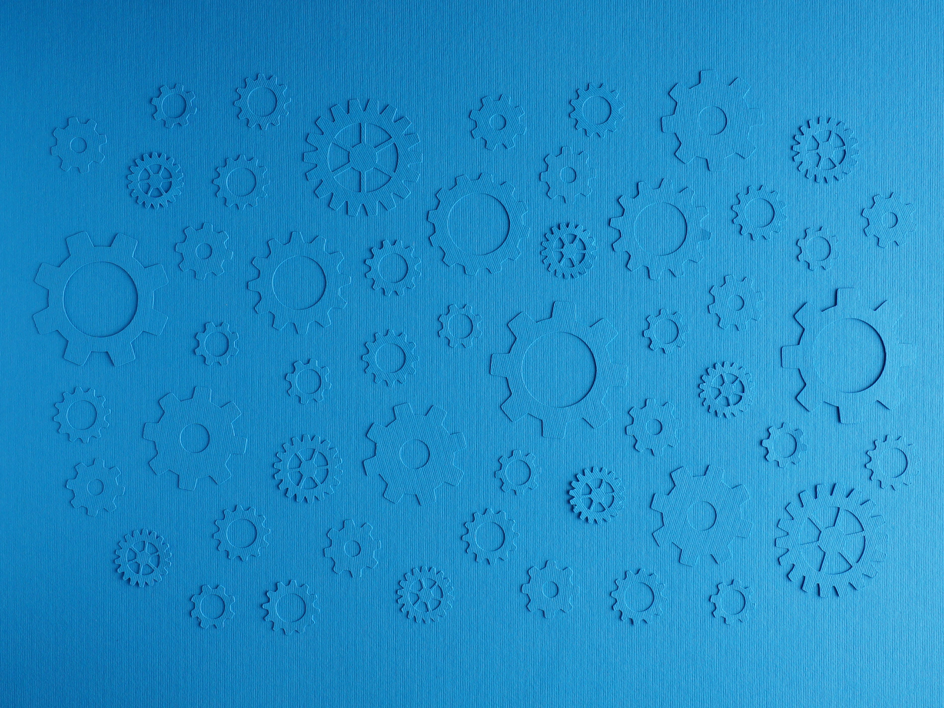 gears paper cut background illustration