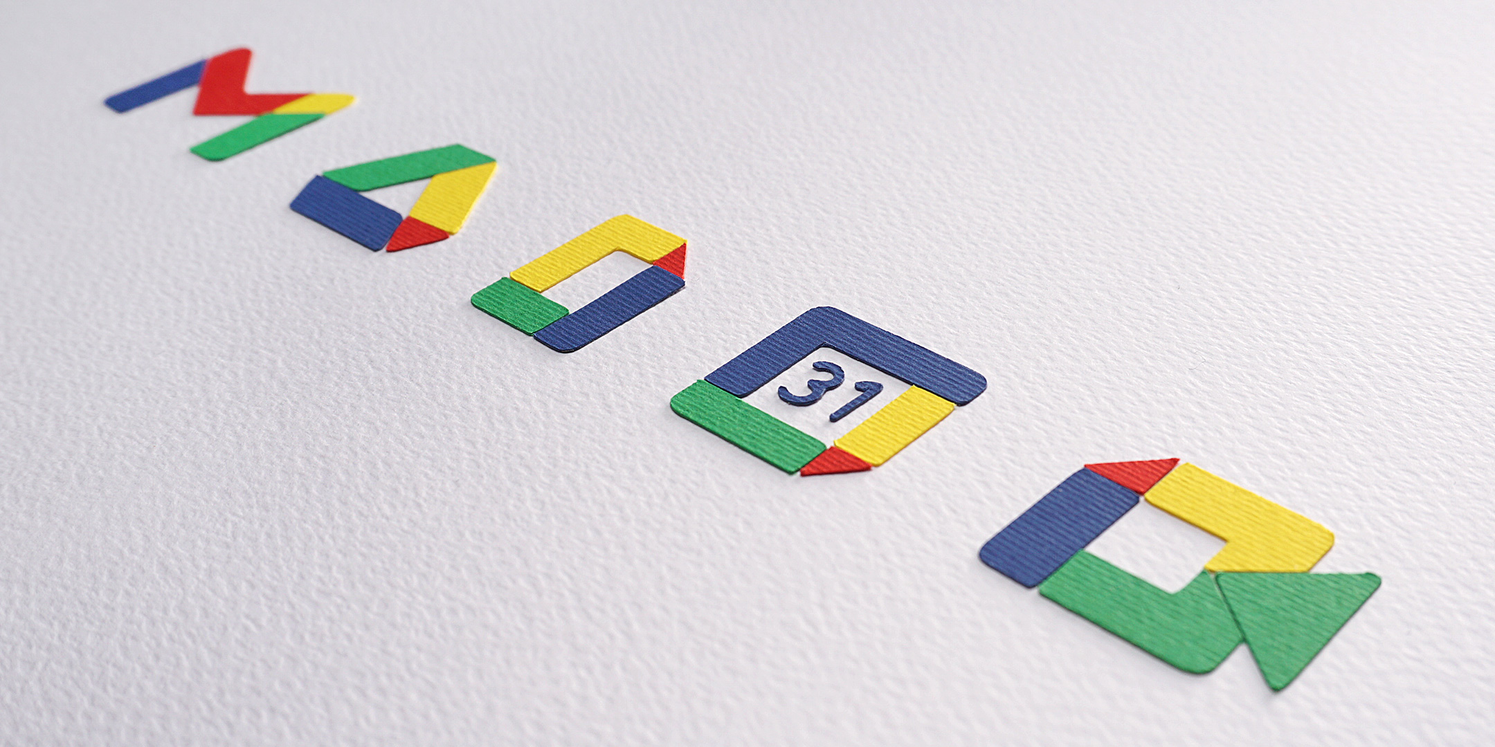 paper cut google services icons stop motion animation